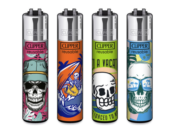 Clipper Large VACAY SKULLS, 48er Display
