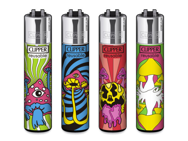 Clipper Large NEON SHROOMS, 48er Display