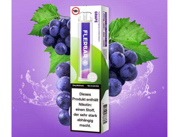 Flerbar M - Grape (Weintraube) - E-Shisha - 20mg - 600 Züge