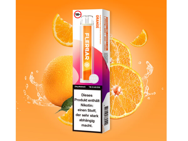 Flerbar M - Orange (Orange) - E-Shisha - 20mg - 600 Züge