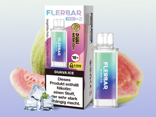 Flerbar Pods - Guave Ice (Guave Eis) - 20mg - 2er Set