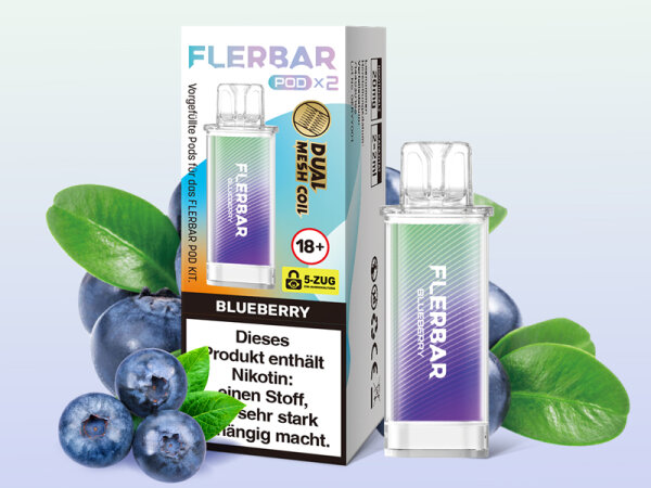 Flerbar Pods - Blueberry (Blaubeere) - 20mg - 2er Set