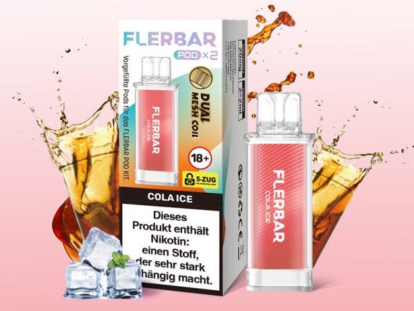 Flerbar Pods - Cola Ice (Cola Eis) - 20mg - 2er Set