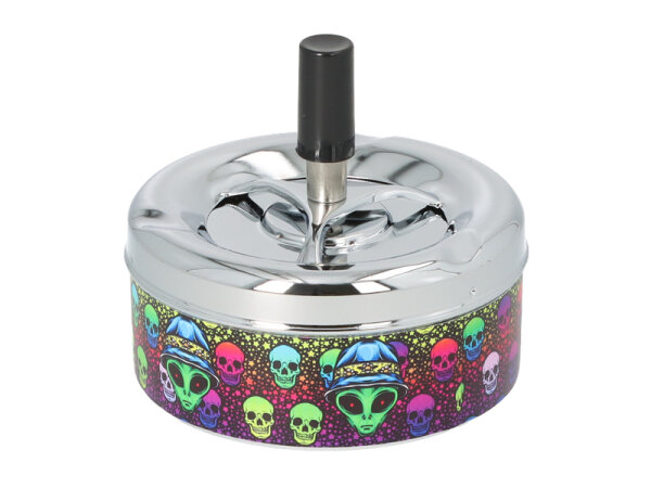 Schleuderaschenbecher "Angelo" Metall Alien, Ø 11cm, einzeln