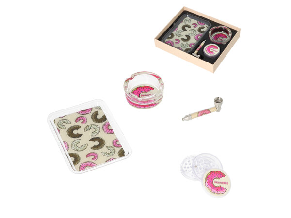 Raucher-Set "Monkey King" Grinder+Pipe+Ascher+Tray - Munchies