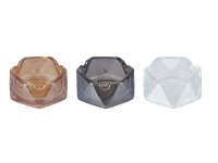 Glasaschenbecher "Rhombus";  9 x 9 x 4,5cm;...