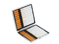 Zigarettenetui "Skull" für 20 Zig., mit Gummiband, 4-fach sortiert; 12er Display