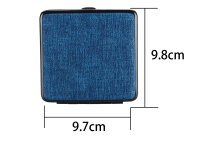 Zigarettenetuis "Denim Style" für 20 Zig., mit Gummiband, 4-fach sortiert, 12er Display