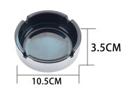 Glasaschenbecher rund; 3-fach sortiert; Ø 10,5cm;  6er Display