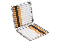 Zigarettenetuis "Skulls & Flowers" für 20 Zig., mit Gummiband, 4-fach sortiert, 12er Display