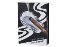 Zigarrenaschenbecher "White" aus Glas; Länge 11,2 cm