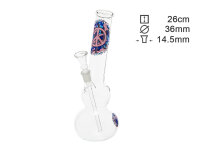 Glasbong "Peace" transp; Höhe 26 cm;...