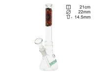 Glasbong "Flower" transp; Höhe 21 cm;...