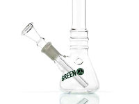 Glasbong "Flower" transp; Höhe 21 cm; Ø 2,2 cm; Schliff 14,5