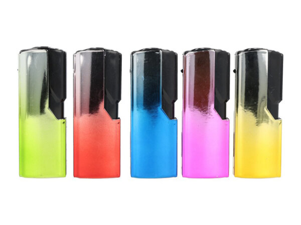 Sturmfeuerzeuge "Liam Metall", Jet-Flame, 5-fach sortiert, 25er Display