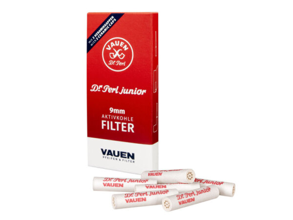 Vauen Pfeifenfilter Dr. Perl Junior Aktivkohlefilter, 10er Schachtel