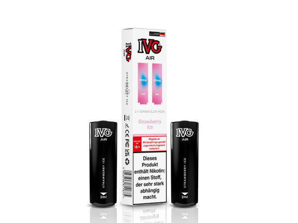 IVG AIR - Prefilled Pod - Strawberry Ice (Erdbeere, Eis) - 20mg - 2er Set