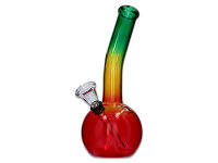 Glasbong "Rasta Round Bent" transp; Höhe...
