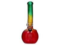 Glasbong "Rasta Round Bent" transp; H&ouml;he 20 cm; &Oslash; 2,4 cm