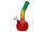 Glasbong "Rasta Round Bent" transp; H&ouml;he 20 cm; &Oslash; 2,4 cm