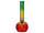 Glasbong "Rasta Round Straight" transp; H&ouml;he 20 cm; &Oslash; 2,4 cm