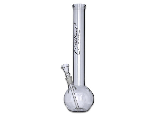 Glasbong "Round Straight Chillout" transp; H&ouml;he 35 cm; &Oslash; 4 cm