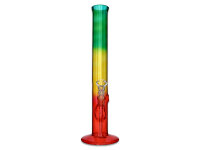 Glasbong "Rasta Zylinder Bent" transp; H&ouml;he 35 cm; &Oslash; 4 cm