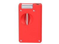 Zigarrenfeuerzeug "Caseti" rot/matt, Soft...