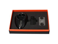 Zigarrenset: Zigarrenascher, Cutter Ring 53, 4er...