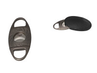 Zigarrenabschneider "Metall" Grau, 2 Klingen