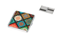 Zigarettenetuis "Floral" gelb/grün,...