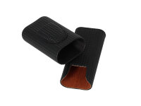 Zigarrenetui "Diamond" 2er, schwarz, mit Cutter Ring 70