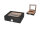 Humidor "Diamond schwarz" mit Hygrometer/Humidifier 26,4 x 22,8 x 8,3 cm