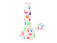 Glasbong "Farbe" Höhe 20 cm, Ø 3cm, Schliff 18, 4-fach sortiert, einzeln