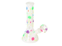 Glasbong "Farbe" Höhe 20 cm, Ø 3cm, Schliff 18, 4-fach sortiert, einzeln