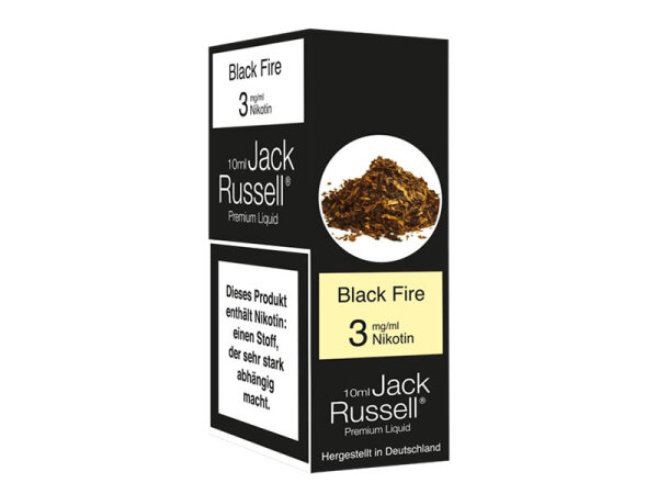 Jack Russell Liquid - Black Fire (Tabak) - Liquid - 3 mg/ml - 10 ml