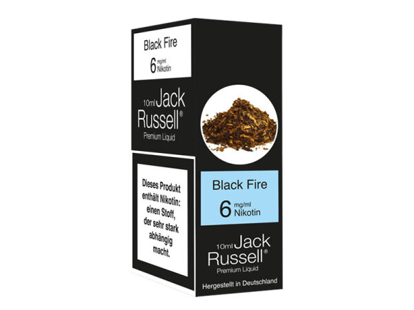 Jack Russell Liquid - Black Fire (Tabak) - Liquid - 6 mg/ml - 10 ml