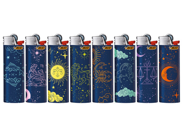 BIC Maxi J26 Reibrad Feuerzeuge "Astro Energy", 50er Display