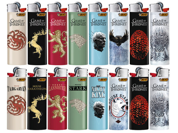 BIC Maxi J26 Reibrad Feuerzeuge "Game of Thrones", 50er Display