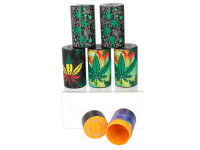 Storage Box, Plastik mit Vakuumverschluss, versch. Motive, H.10cm, Ø5,5cm Display