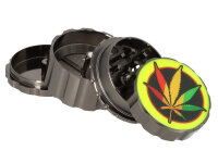 Grinder "Hanfblatt bunt", 4-tlg.; Ø 5,3cm