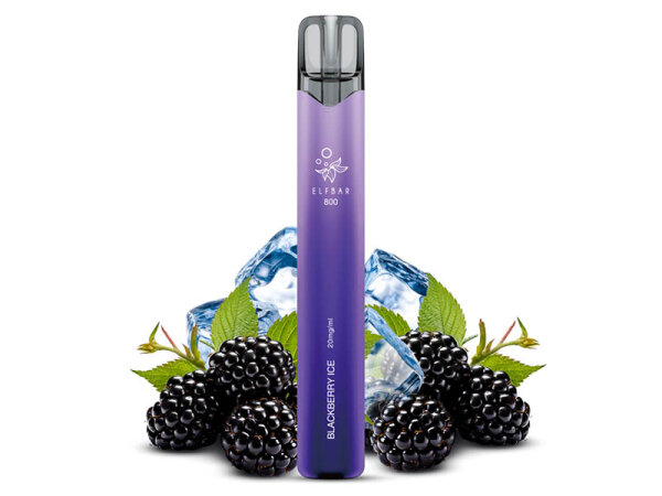 ELFBAR 800 - "Blackberry Ice" (Brombeere) - 20 mg  - 800 Z&uuml;ge