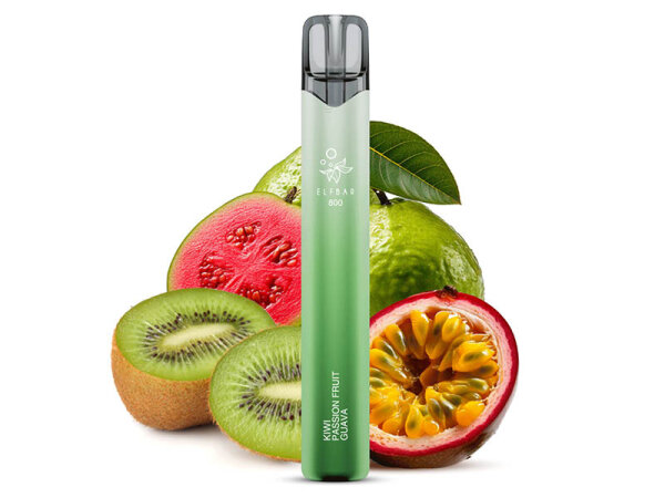ELFBAR 800 - "Kiwi Passion Fruit Guava" (Kiwi, Passionsfrucht, Guave) - E-Shisha - 20 mg - 800 Züge
