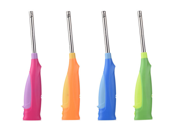 Stabfeuerzeug "Bicolor Squeeze" BBQ, 4-fach sortiert, 16er Display