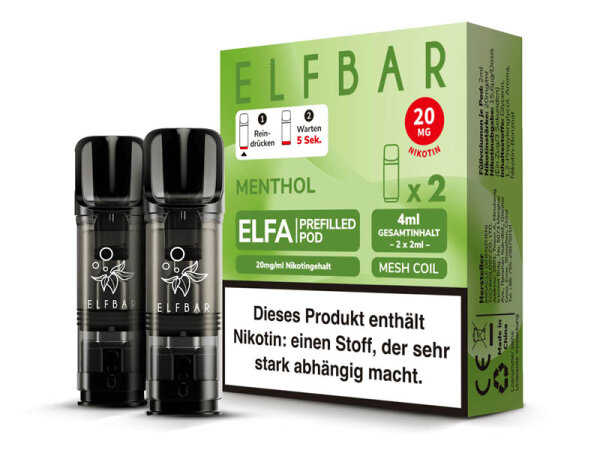 ELFBAR ELFA Prefilled Pod - Menthol - 20mg - 2er Set