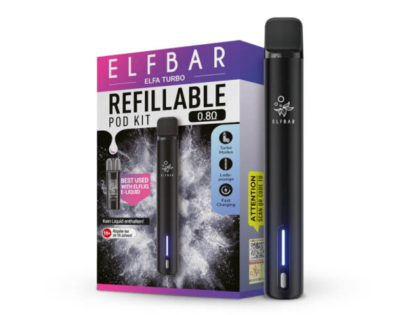 ELFBAR ELFA Refillables - Turbo Kit - black-knight