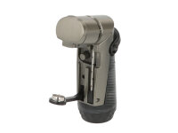 Zigarrenfeuerzeug "Eurojet" anthrazit matt, Jet-Flame, mit Bohrer und Dorn