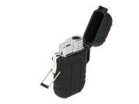 Zigarrenfeuerzeug "Eurojet"schwarz gummiert, Jet-Flame