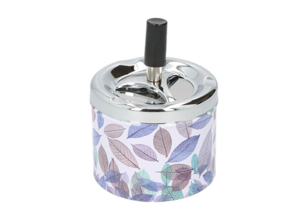 Drehaschenbecher "Blätter" Ø 9,5 cm, H: 8 cm