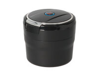 Autoaschenbecher "Patrick" schwarz mit LED, Ø 5,5/6,2 cm, H: 7,5 cm